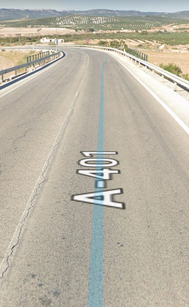 Arreglo urgente de la carretera A-401 entre Jódar y Úbeda