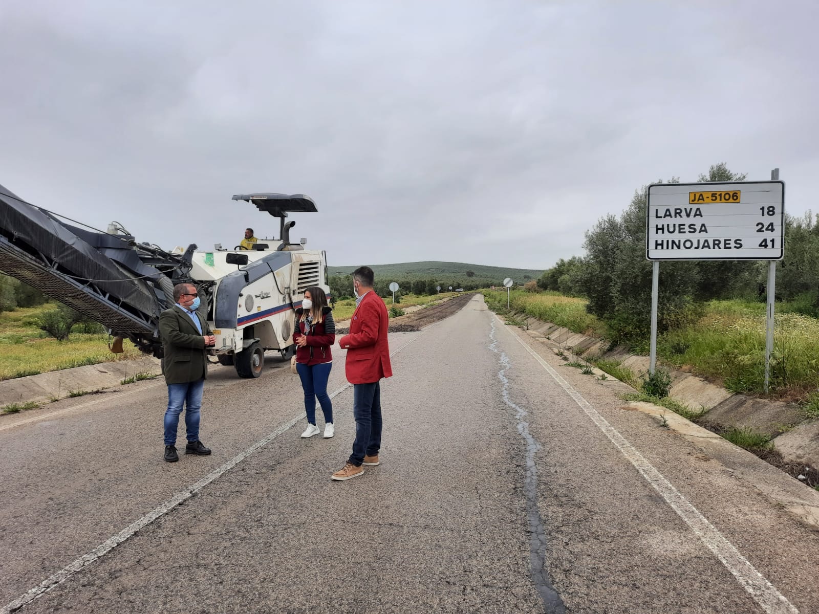 Diputación inicia las obras en la carretera JA-5106 que da acceso a Larva y a la zona más sudoriental de la provincia
